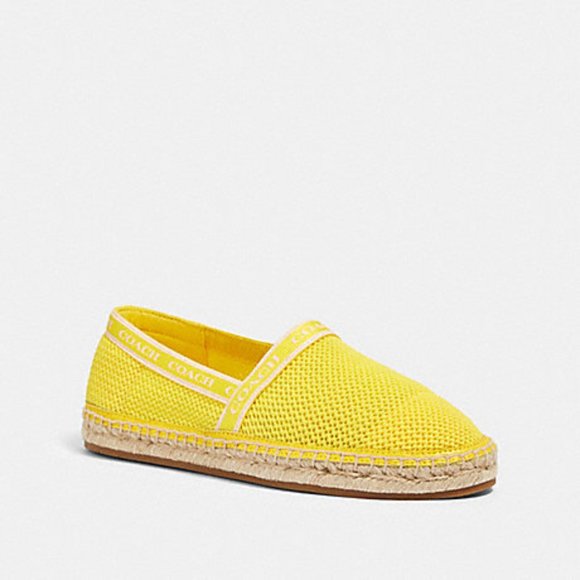 COACH G4838 CORRIE ESPADRILLE SHOES Yellow - Picture 1 of 4